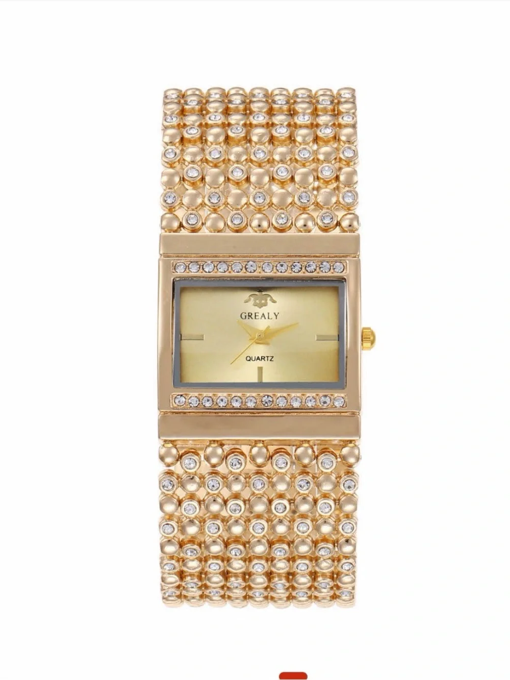 Gold Crystal-Accent Women's Bracelet Watch